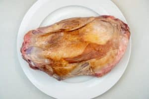 Browned lamb shoulder