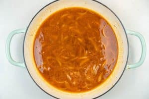 Cooking the onion mixture
