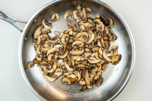 Browned mushrooms