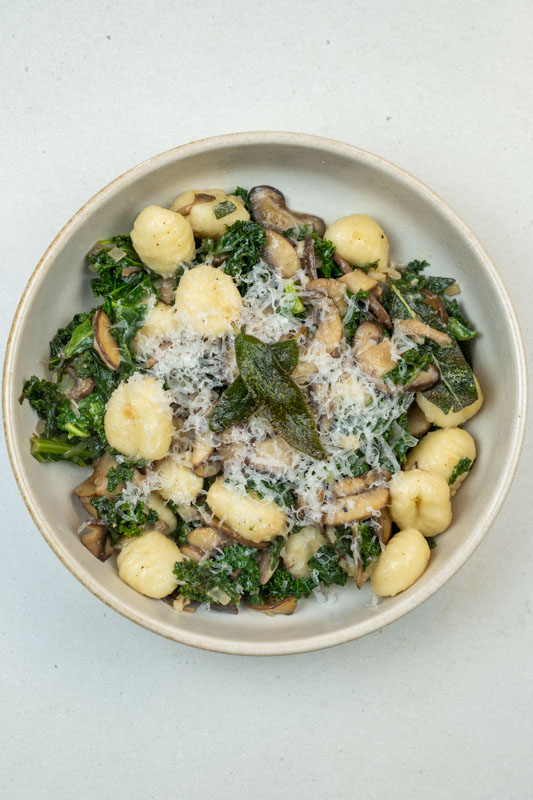 Sage & Mushroom Gnocchi with Kale